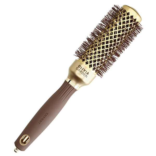 Термобрашинг Olivia Garden EXPERT BLOWOUT SHINE Wavy Bristles Gold&Brown, 35 мм