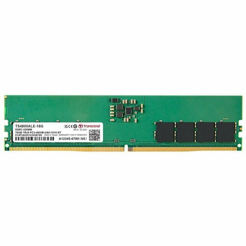 Оперативная память TRANSCEND DDR5 16Gb 4800MHz pc-38400 1Rx8 2Gx8 CL40 11V TS4800ALE-16G 747000₽