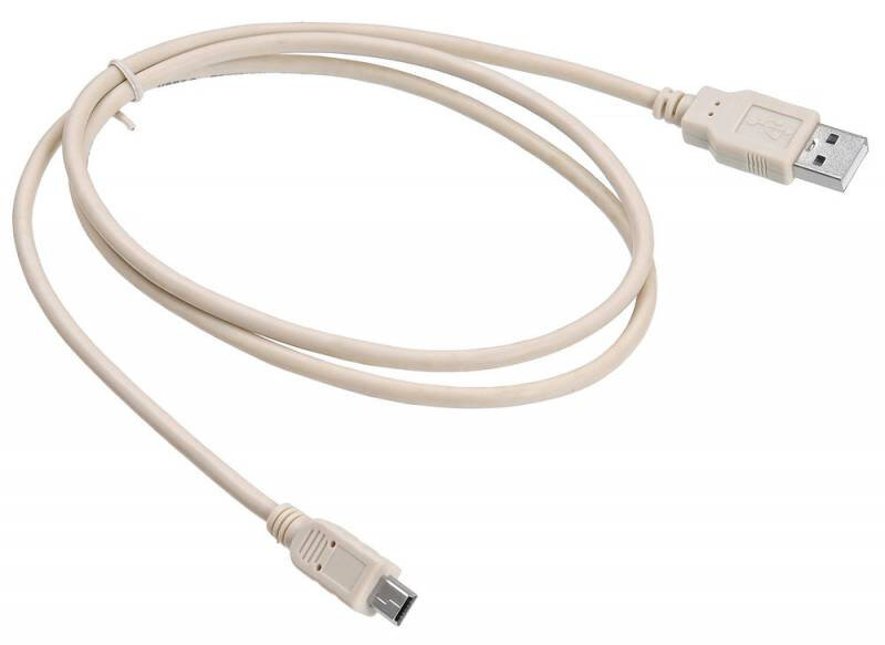 Кабель USB Buro USB A(m) (прямой) - mini USB B (m) (прямой), круглое, 1м, серый [usb2.0-m5p-1]