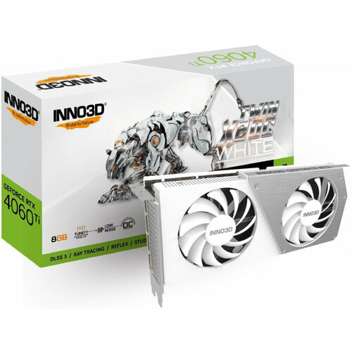 Видеокарта INNO3D GeForce RTX 4060 Ti TWIN X2 OC WHITE 8G