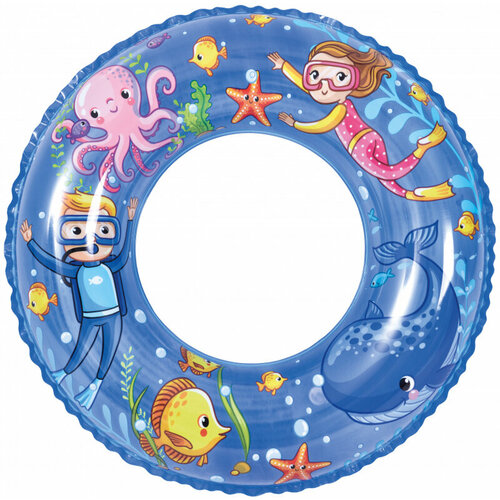 Надувной круг PLAY MARKET 90228 для плавания синий окевн ПВХ, для детей 60см 90228