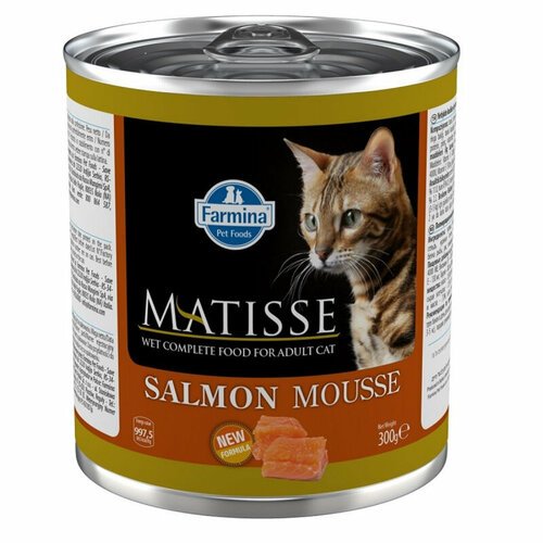 Корм влажный FARMINA Matisse мусс с лососем для кошек 300гр