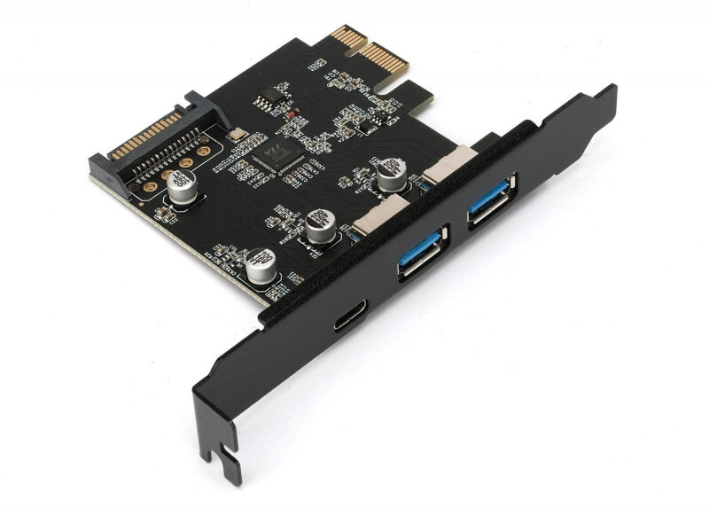 Контроллер USB 31 GEMBIRD SPCR-03 в разъем PCI-e 2xUSB-A + 1xType-C