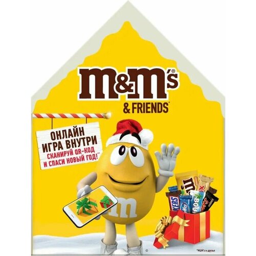 Новогодний набор сладостей M&M`s & Friends Пряничный Домик, с игрой внутри, 211 г