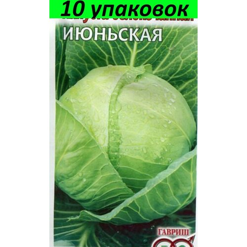 Семена Капуста белокочанная Июньская 10уп по 0,1г (Гавриш)