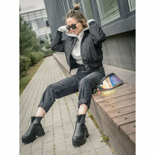 фото Бомбер kometa, размер 44, черный