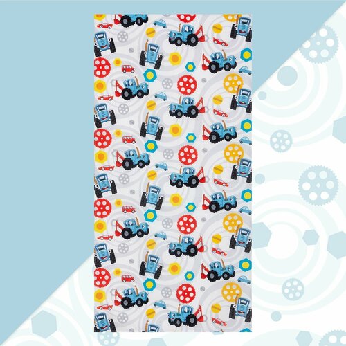 Полотенце детское Синий трактор Город 70х1462 см 100 хлопок 160 грм2 641₽