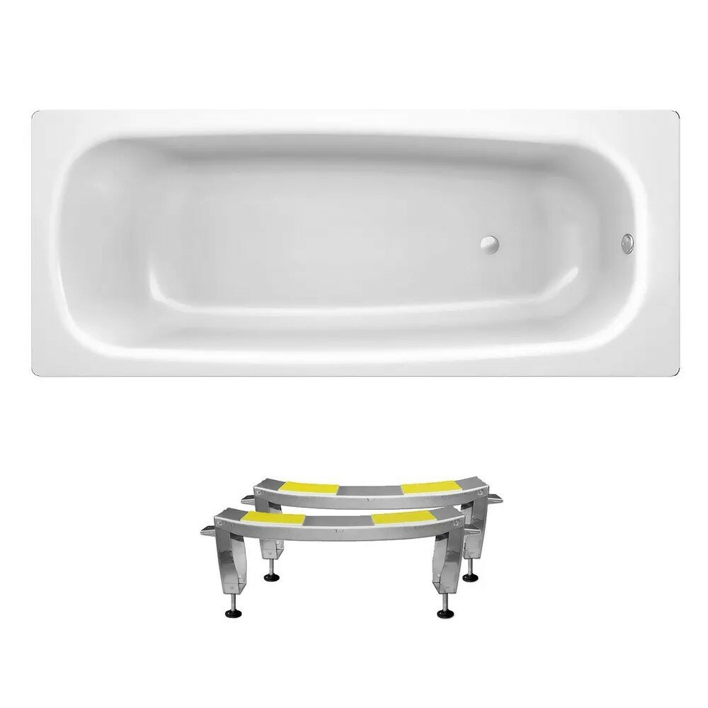 Стальная ванна Sanitana BLB Universal S398043AH000000N (B75HAH001N): металлическая ванна 170х75 см, с шумоизоляцией и ножками, толщина стали 3,5 мм