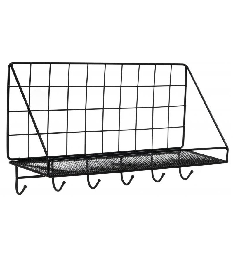 фото Полка металлическая подвесная универсальная с крючками