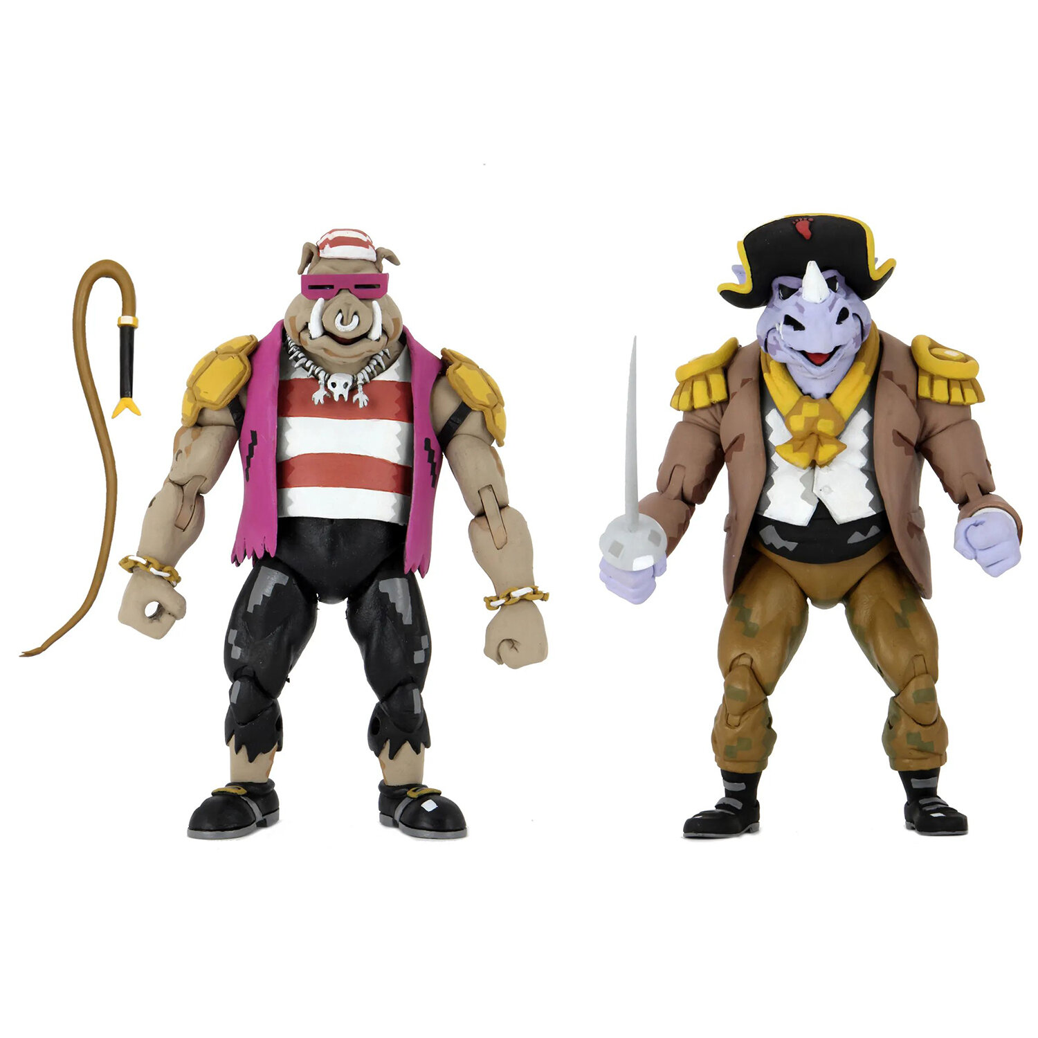 Фигурка TMNT Figure Pirate 2Pk Bebop & Rocksteady 7" 541760