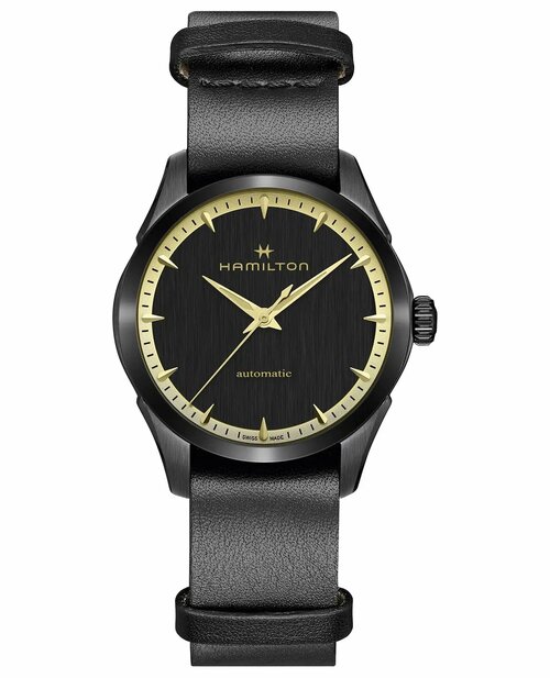 Наручные часы Hamilton Jazzmaster H32255730, черный, золотой