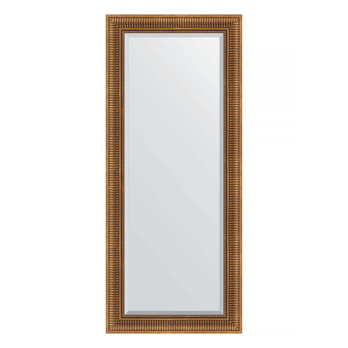 Evoform Зеркало настенное с фацетом EVOFORM в багетной раме бронзовый акведук, 67х157 см, BY 3570