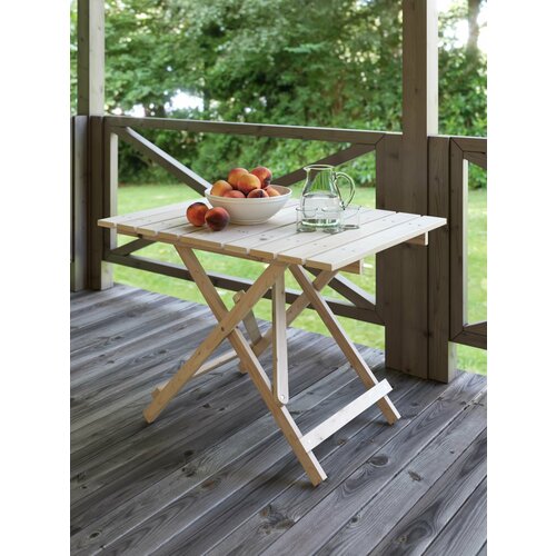 Стол раскладной садовый ЭКО (деревянный), 90х70х70 см, МС-24 Карелия