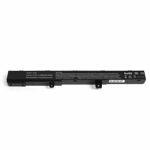 аккумуляторная батарея topon для ноутбука samsung np nc10b 11 1v 4400mah Аккумулятор для ноутбука Asus X451, X551CA Series. 14.8V 2200mAh PN: A41N1308, X45Li9C