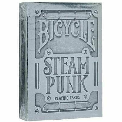 Карты игральные 54 шт. Bicycle Steampunk silver для покера, серебряные