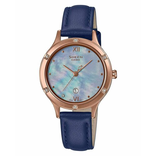 фото Наручные часы casio sheen 76950, синий, золотой