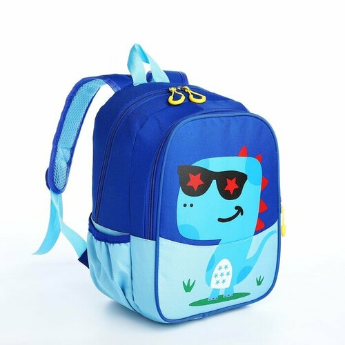 рюкзак на молнии цвет голубой синий Рюкзак на молнии, цвет синий/голубой