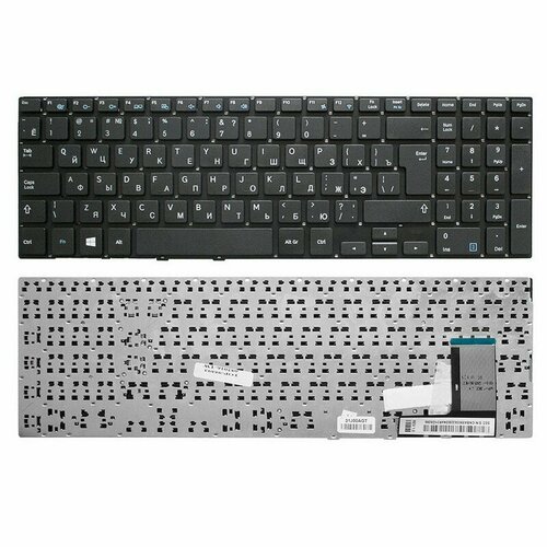 Samsung Клавиатура Samsung NP370R5E, NP450R5V, NP470R5E. Г-образный Enter. Черная, без рамки. BA75-04478C