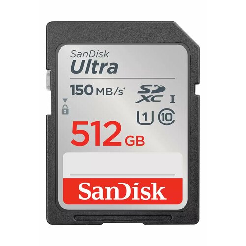 Карта памяти SD 512 ГБ SanDisk Class 10 Ultra ( SDSDUNC-512G-GN6IN ) sandisk карта памяти sdxc 1tb uhs i sdsdxxd 1t00 gn4in sandisk