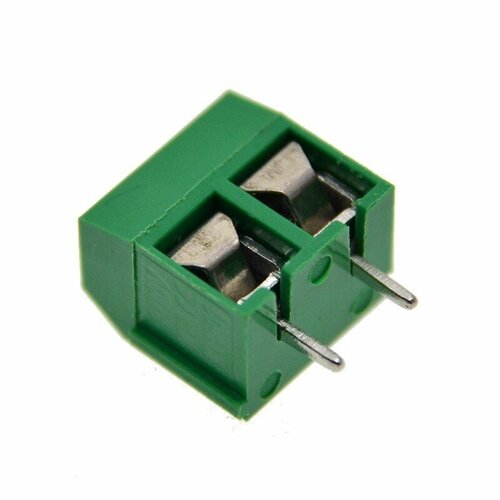 5 штук, Клемма винтовая KF301-2P на печатную плату Зеленая kf301 2p 3p 4p 5mm screw wire terminal block kf301 2p kf301 3 4p pitch 5 0mm straight pin spliceable plug in pcb cable connector