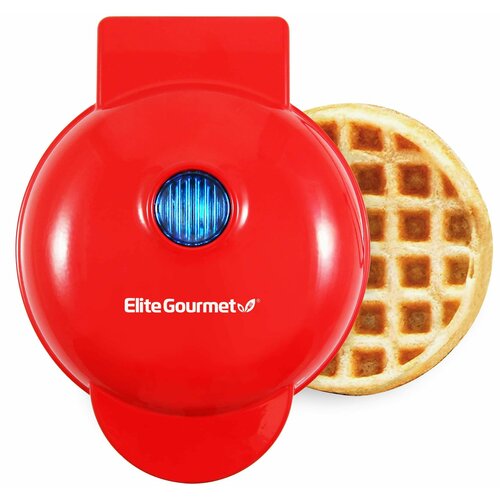 Вафельница электрическая для венских и бельгийских вафель красная 12 x 9 см с книгой рецептов 482900₽