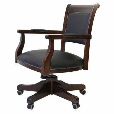 Кресло руководителя конгресс-м, натуральная кожа, массив бука, низкое