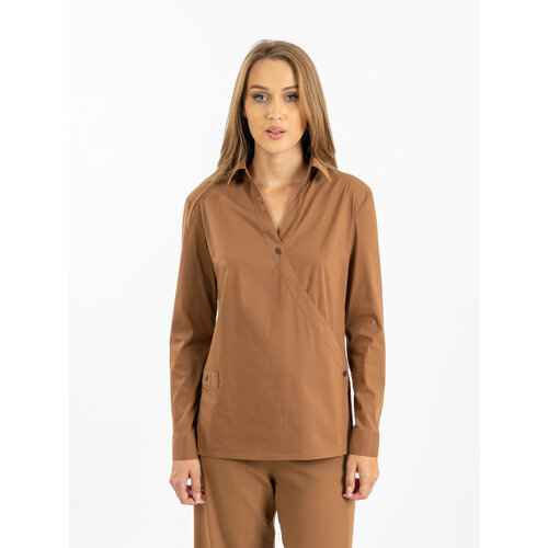 Блуза  ЭНСО, размер 44, коричневый