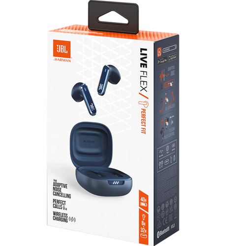 Беспроводные наушники JBL Live - Flex, синие беспроводные наушники jbl live flex blue