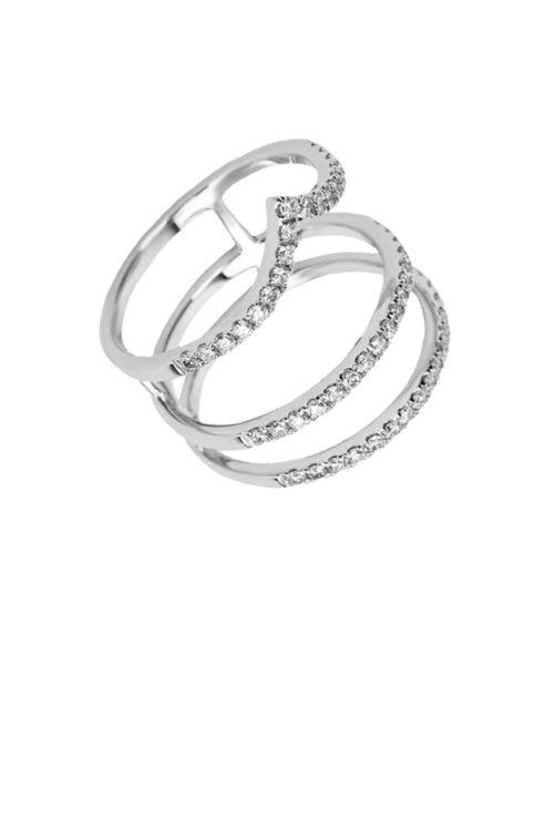 Кольцо Crivelli, белое золото, 750 проба, бриллиант, размер 16.75