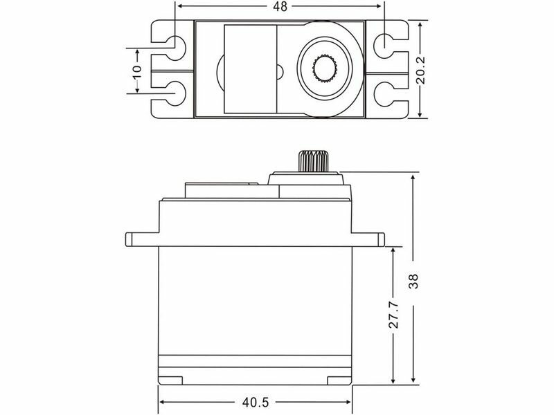 Сервомашинка цифровая JX Servo PDI-6221MG-180 (62г/20.32/0.16/6V) стандартная