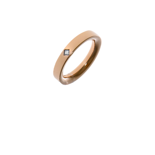 Кольцо Fani, красное золото, 750 проба, бриллиант, размер 16.6