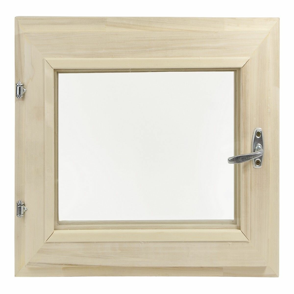 Окно для бани и сауны "Банная линия" 40x40, липа, двойное стекло - фотография № 1