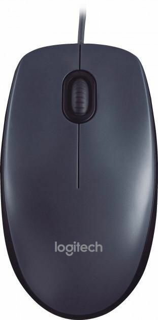 Мышь проводная LOGITECH M90 Dark Grey (910-001793), официальная гарантия — фото 1