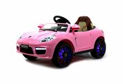 Детский электромобиль A444AA розовый (кожа-EVA) (RiverToys)