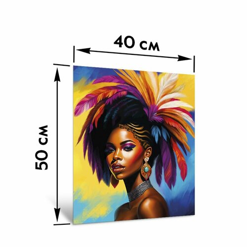 Картина на стекле 40х50 см Яркая девушка 2927₽
