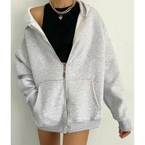 фото Худи, размер 44, серый нет бренда