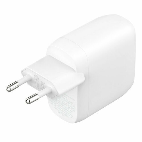 Сетевое зарядное устройство Belkin BoostCharge Pro Dual Usb-C with PPS 60W White (WCB010vfWH) сетевое зарядное energea travelite gan45 2usb c pd pps 45w