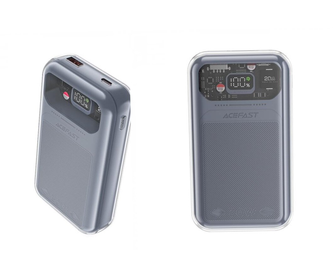 Powerbank / Внешний аккумулятор ACEFAST M2-20000 Sparkling series 30W, серый (mica gray)