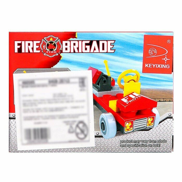 Детский конструктор "Пожарная бригада", 31 деталь, совместим с лего