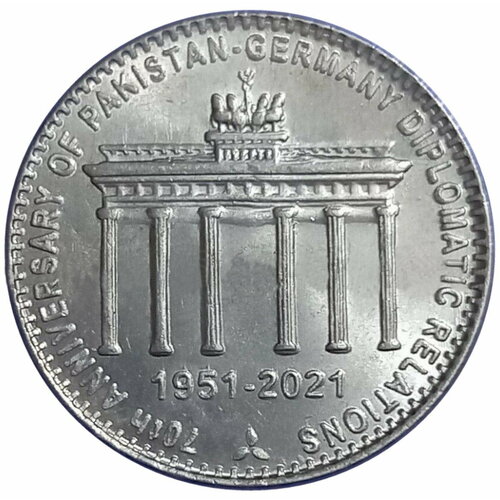 70 рупий 2021 Пакистан 70 лет установлению дипломатических отношений с Германией UNC клуб нумизмат монета 100 рупий сейшел 1978 года серебро сохранение животного мира