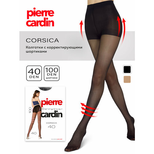 Колготки Pierre Cardin Corsica, 40 den, размер 2, черный колготки женские pierre cardin cr marseille 50 den viola р 2