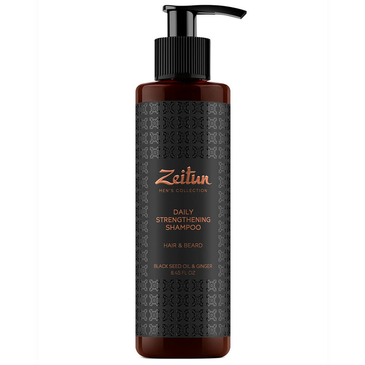 ZEITUN Шампунь для волос и бороды укрепляющий для мужчин, с имбирем и черным тмином, 250 мл, ZEITUN
