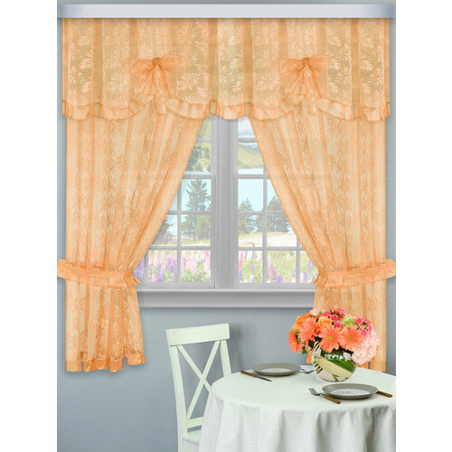 Комплект штор для кухни COMMOD золото