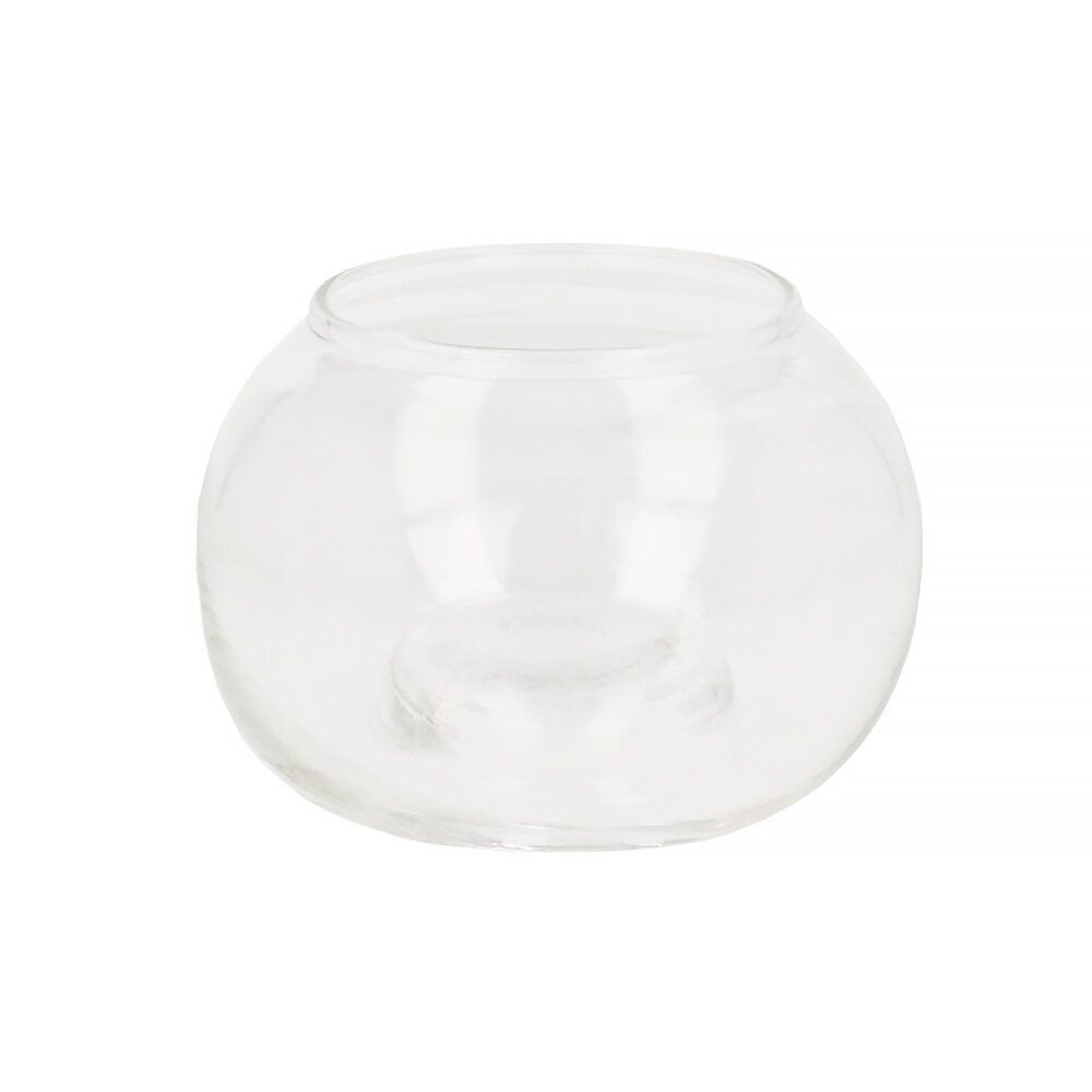 Эвис Подсвечник Фокус малый стеклянный, диаметр 9.8 см, высота 6.5 см – заготовка декора
