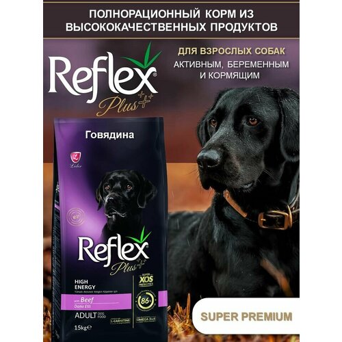 Reflex с высокой активностью PLUS Adult Dog Food Beef High Energy с говядиной (15 кг)