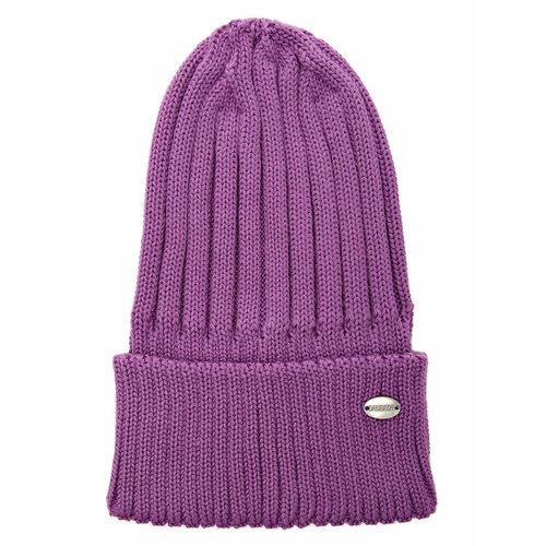 фото Шапка бини labbra, демисезон/зима, шерсть, размер 57, фиолетовый