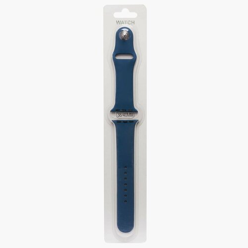 Ремешок ApW Sport Band Apple Watch 38/40/41мм на кнопке, силикон, (L), синий, 1 шт. ремешок монобраслет для apple watch 38 41мм xs