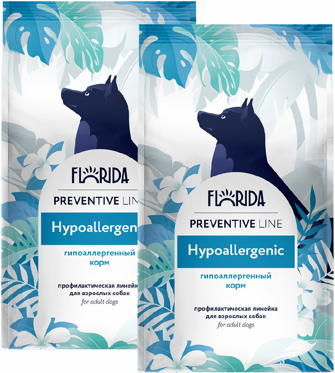 FLORIDA PREVENTIVE LINE HYPOALLERGENIC гипоаллергенный для взрослых собак всех пород (2 + 2 кг)