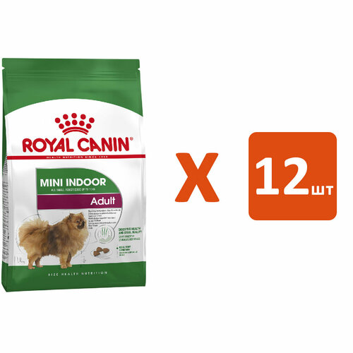 ROYAL CANIN MINI INDOOR LIFE ADULT для взрослых собак маленьких пород живущих дома (0,5 кг х 12 шт)