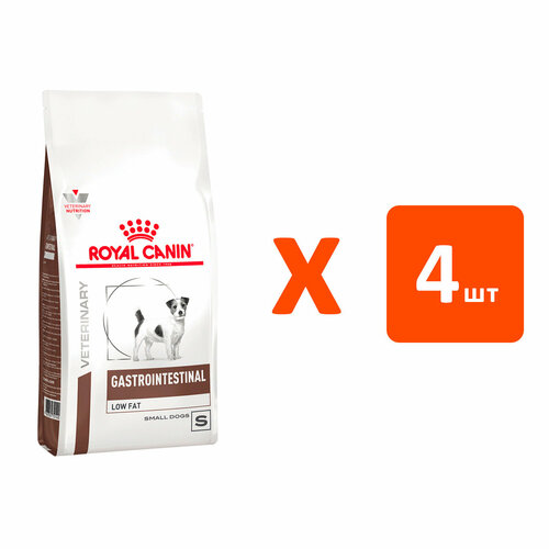 ROYAL CANIN GASTROINTESTINAL LOW FAT SMALL DOG S для взрослых собак маленьких пород при заболеваниях ЖКТ с пониженным содержанием жиров (3 кг х 4 шт) royal canin mini adult для взрослых собак маленьких пород 4 кг х 4 шт